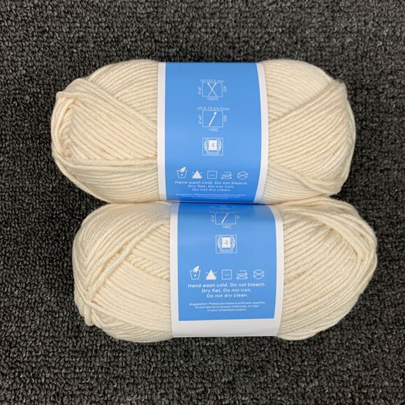 Lot Of 2 Draper James Cozy Wool, Cream, Merino Wool And Acrylic Yarn New - Picture 3 of 5